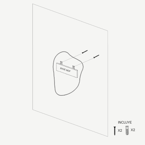 Espejo Orgánico Sin Marco 40x60 cm — Forma Blob | Borde Pulido a Mano | Hecho en Lima