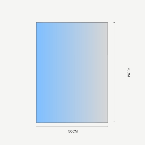 Espejo Rectangular Sin Marco 4mm, Borde Pulido | 50×70 cm