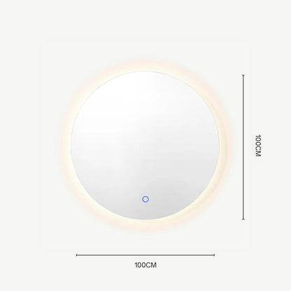 Espejo de Baño o Tocador Circular con Luz Led Tres Tonos