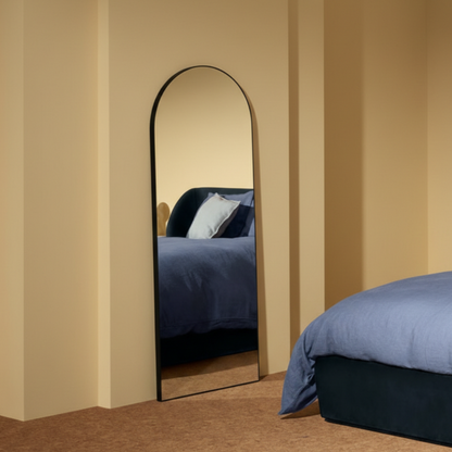 Espejo Arco Cuerpo Entero 170x65cm | Marco Metal Negro Mate | Stock Lima | WellHome