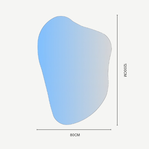 Espejo Orgánico Sin Marco 40x60 cm — Forma Blob | Borde Pulido a Mano | Hecho en Lima